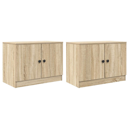 Storage Cabinet for Loft Bed 2 pcs Sonoma Oak 66 x 35 x 48 cm