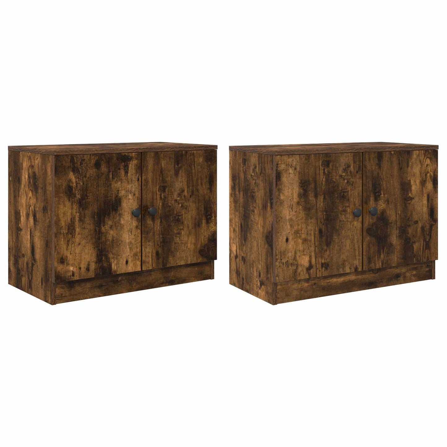 Storage Cabinet for Loft Bed 2 pcs Smoked Oak 66 x 35 x 48 cm