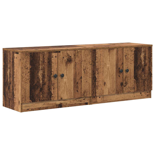 Storage Cabinet for Loft Bed 2 pcs Old Wood 66 x 35 x 48 cm