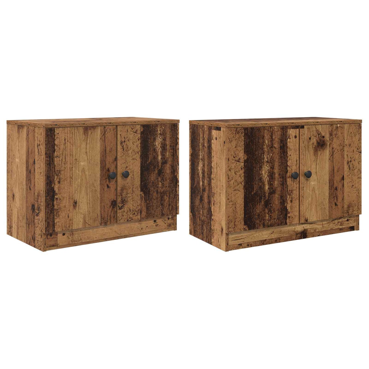 Storage Cabinet for Loft Bed 2 pcs Old Wood 66 x 35 x 48 cm