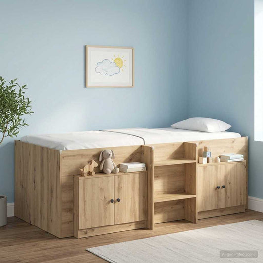 Storage Cabinet for Loft Bed 2 pcs Artisan Oak 66 x 35 x 48 cm