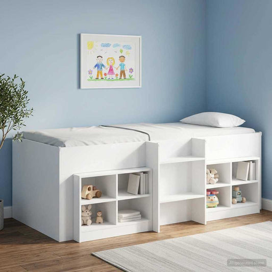 Bed Cabinet 2 pcs White 66 x 33 x 48 cm Engineered Wood
