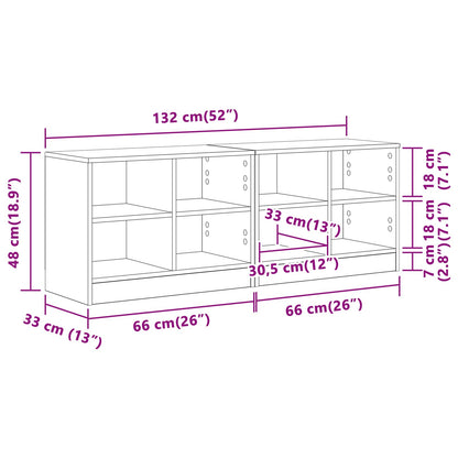 Bed Cabinet 2 pcs White 66 x 33 x 48 cm Engineered Wood