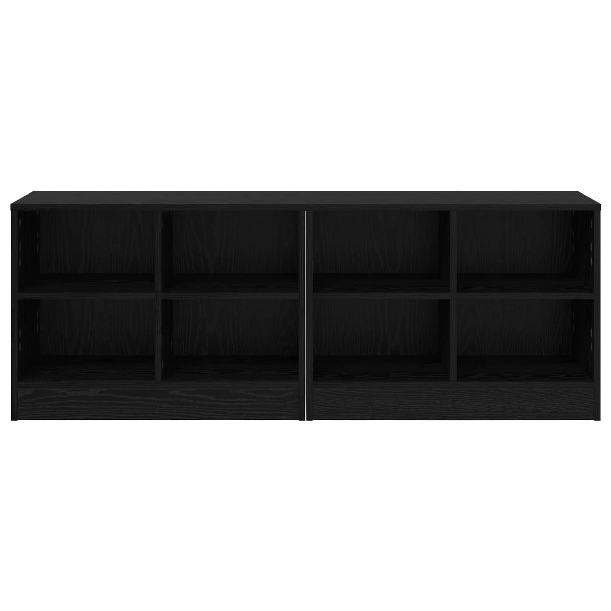 Bed Cabinet 2 pcs Black Oak 66 x 33 x 48 cm Engineered Wood