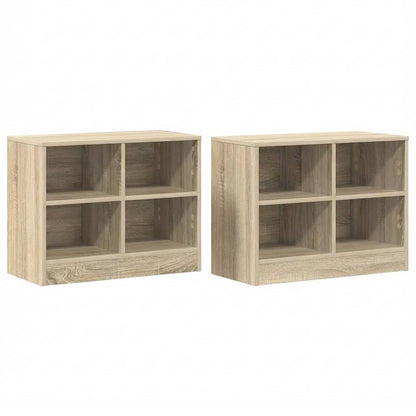 Bed Cabinet 2 pcs Sonoma Oak 66 x 33 x 48 cm Engineered Wood