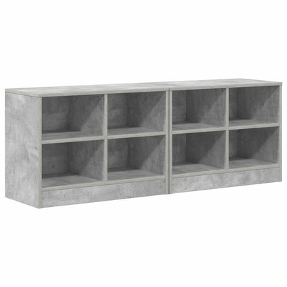 Bed Cabinet 2 pcs Concrete Grey 66 x 33 x 48 cm Engineered Wood