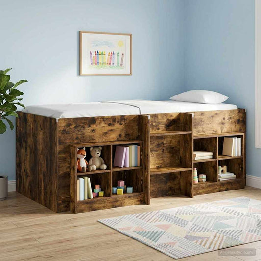 Bed Cabinet 2 pcs Smoked Oak 66 x 33 x 48 cm Engineered Wood