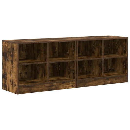 Bed Cabinet 2 pcs Smoked Oak 66 x 33 x 48 cm Engineered Wood