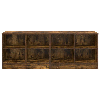 Bed Cabinet 2 pcs Smoked Oak 66 x 33 x 48 cm Engineered Wood