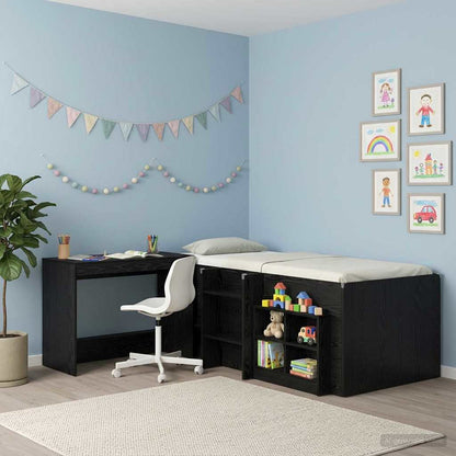 Bed Desk Black Oak Engineered Wood 100 x 45 x 75 cm