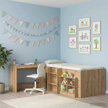 Bed Desk Artisan Oak Engineered Wood 100 x 45 x 75 cm