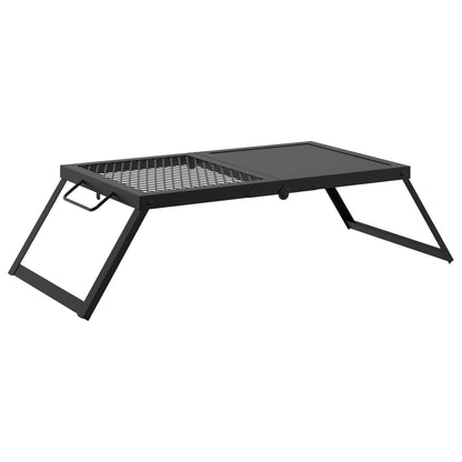 Foldable Camping Grill Black 31.5 x 26.5 x 4 cm Alloy Steel