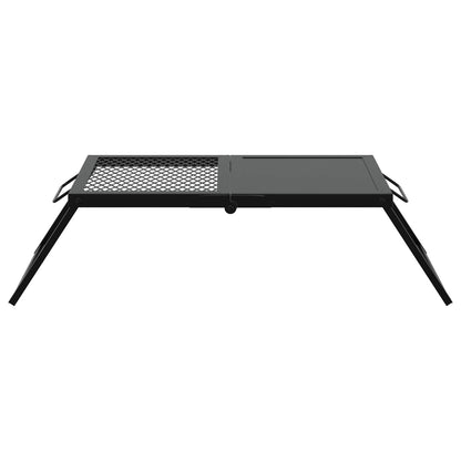 Foldable Camping Grill Black 31.5 x 26.5 x 4 cm Alloy Steel