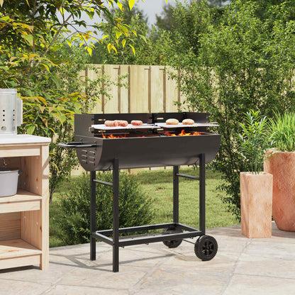 Charcoal grill 96.5 x 42.5 x 88.5 cm Black