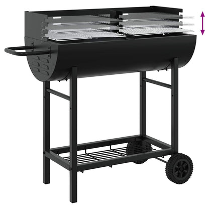 Charcoal grill 96.5 x 42.5 x 88.5 cm Black