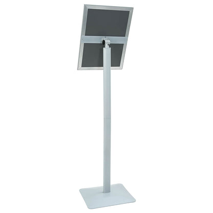 Pedestal Poster Stand Silver 32.5 x 27 x 126 cm Cast Iron