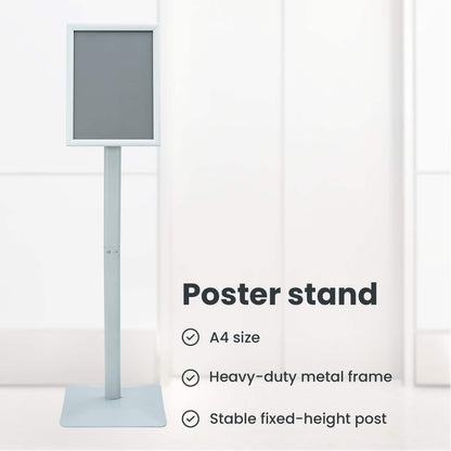Pedestal Poster Stand Silver 32 x 27 x 119 cm Cast Iron