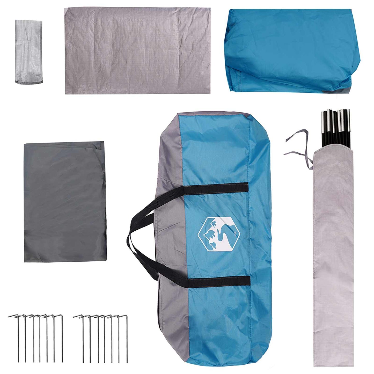 Family Tent with Roof Blue 320 x 210 x 180 cm Polyester