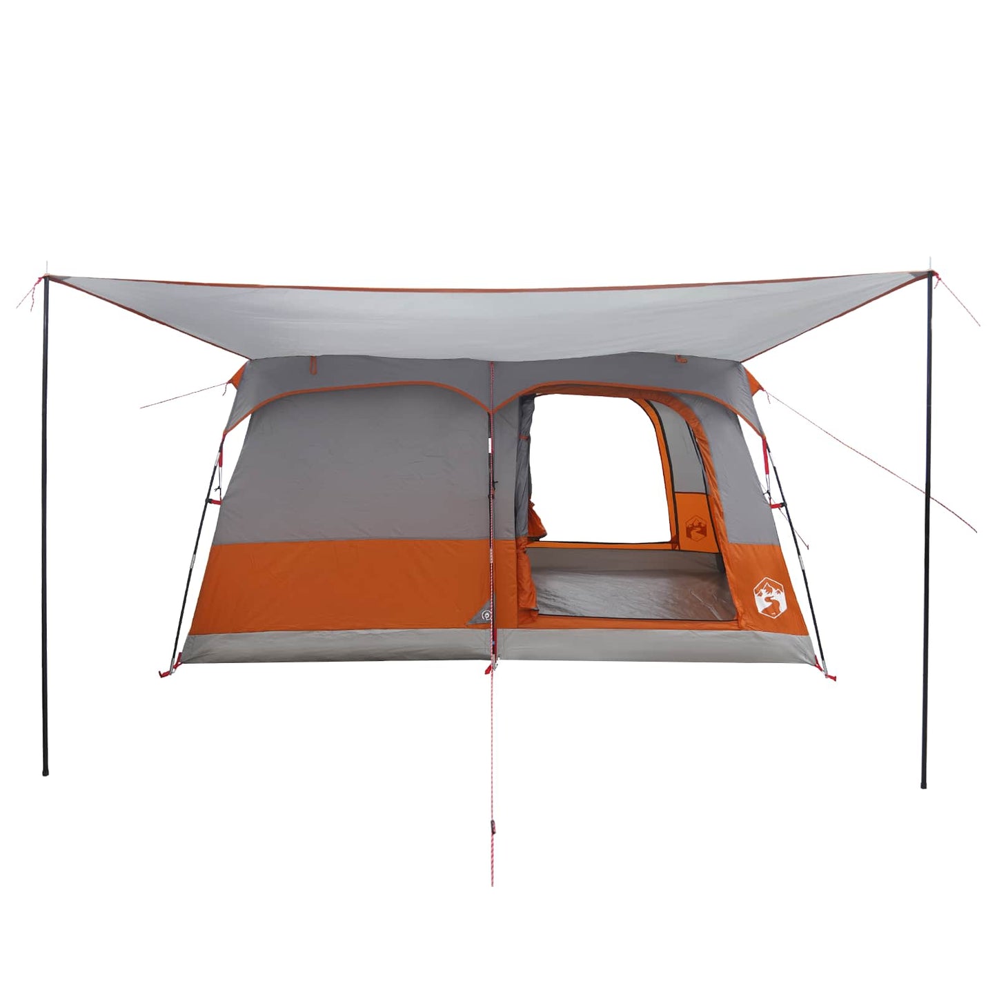 Family Tent Grey and Orange 320 x 210 x 180 cm Polyester