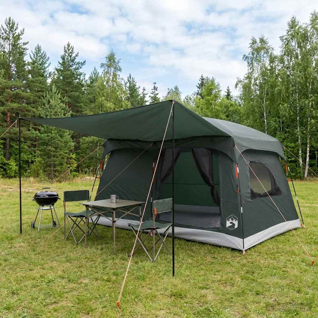 Family Tent with Roof Army Green 320 x 210 x 180 cm Polyester