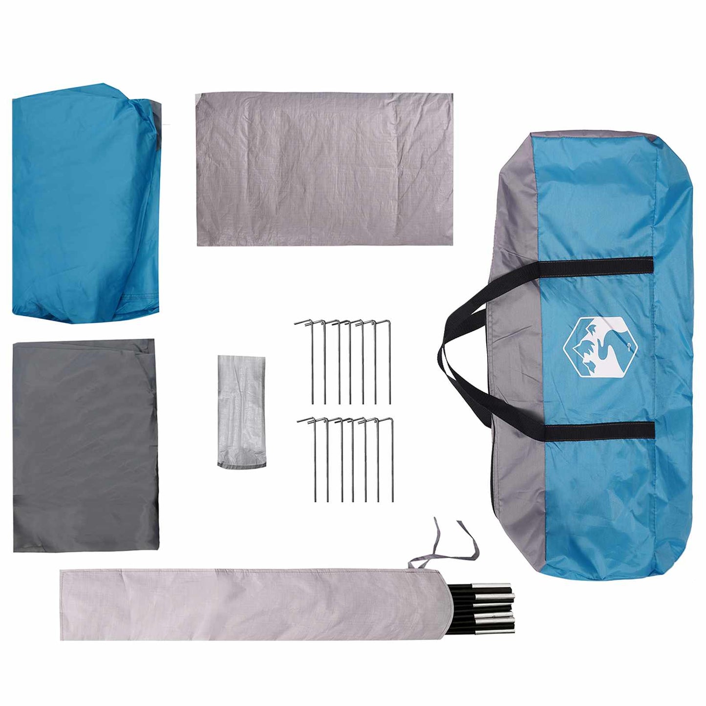 Family Tent Blue 420 x 305 x 200 cm Polyester and Steel