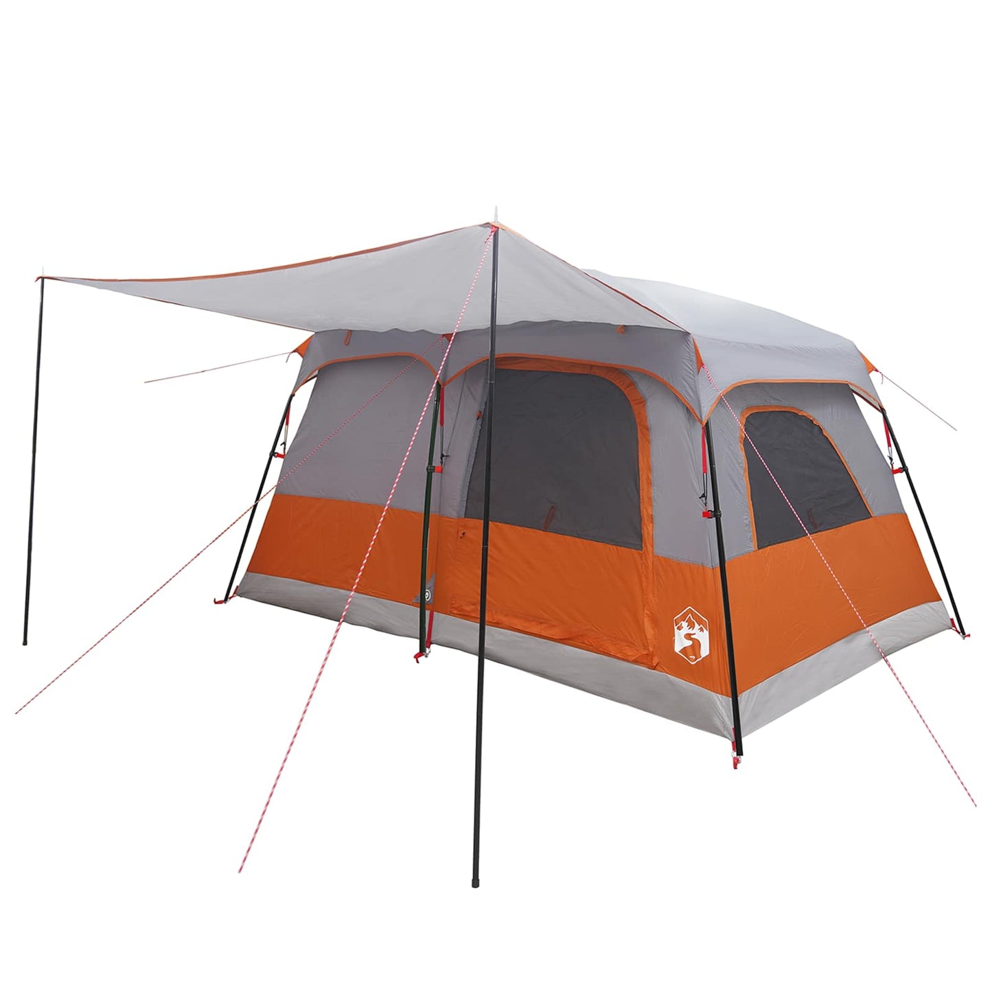 Family Tent with Roof Grey and Orange 420 x 305 x 200 cm