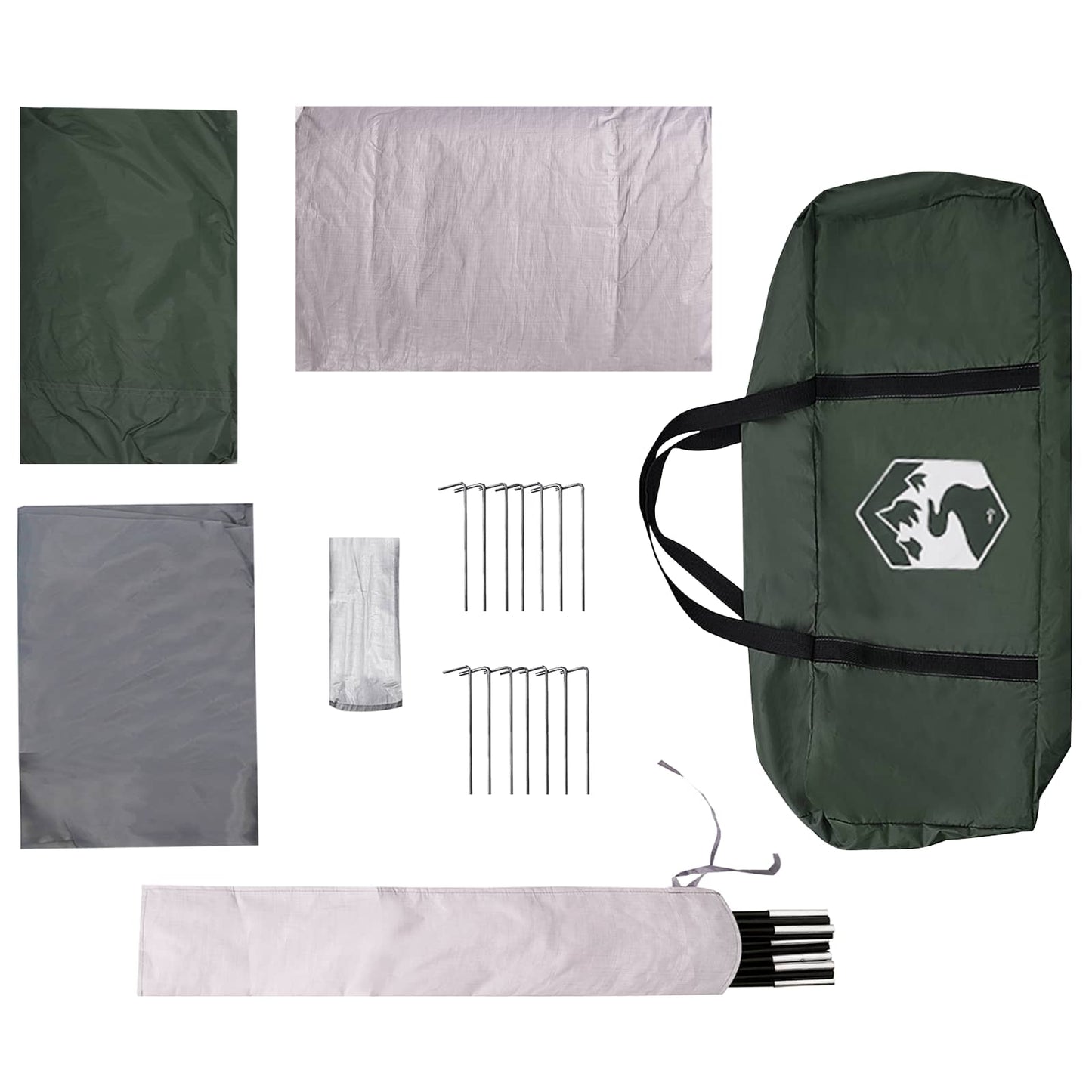 Family Tent Army Green 420 x 305 x 200 cm Polyester and Steel
