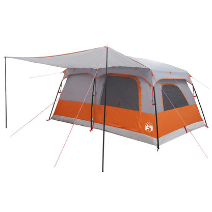 Family Tent with Roof Grey and Orange 500 x 400 x 230 cm