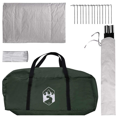 Cabin Tent with Roof Army Green 210 x 210 x 138 cm Polyester