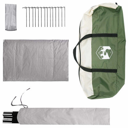 Cabin Tent with Roof Green 300 x 210 x 156 cm Polyester