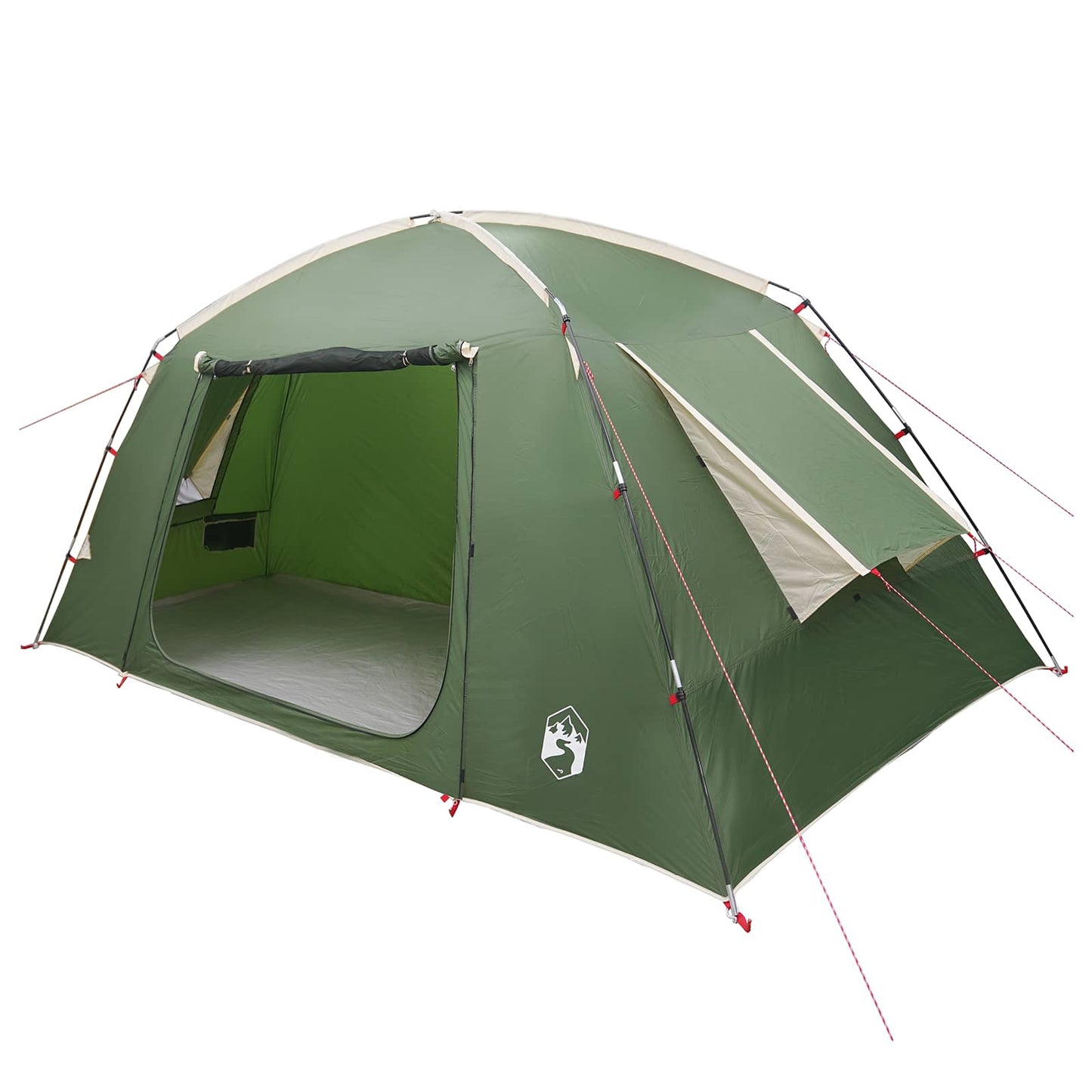 Cabin Tent with Roof Green 400 x 210 x 180 cm Polyester