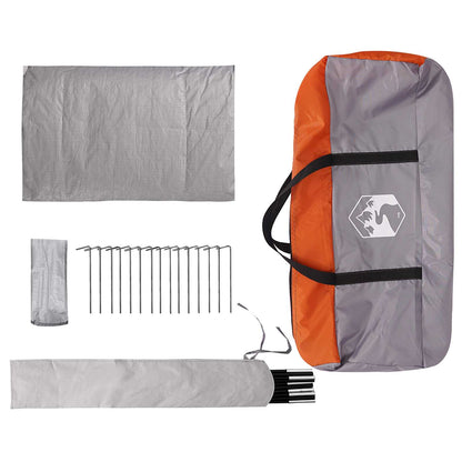 Cabin Tent Grey and Orange 400 x 210 x 180 cm Polyester