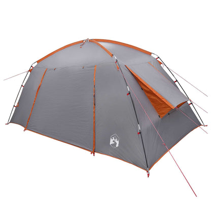 Cabin Tent Grey and Orange 400 x 210 x 180 cm Polyester