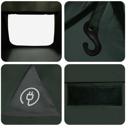 Cabin Tent with Roof Army Green 400 x 210 x 180 cm Polyester