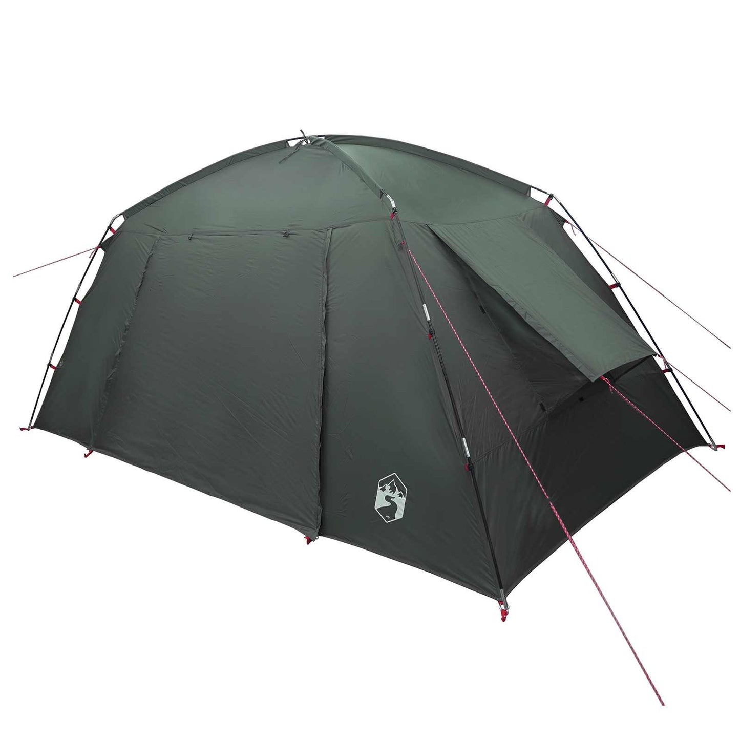 Cabin Tent with Roof Army Green 400 x 210 x 180 cm Polyester