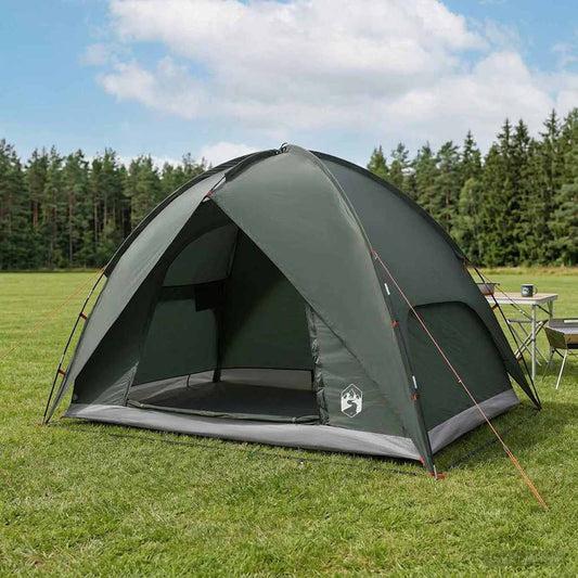 Camping Tent with Rainfly Water-resistant Dome Army Green