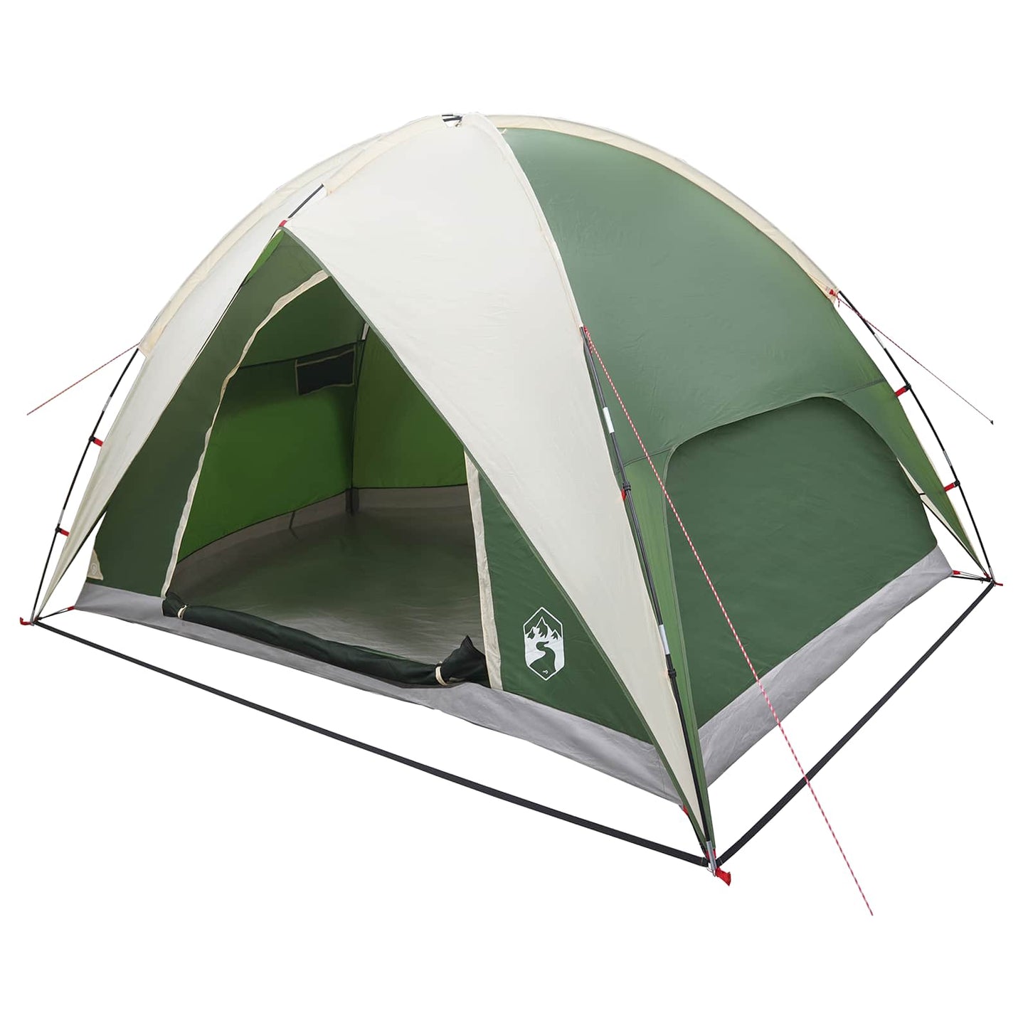 Camping Tent with Rainfly Water-resistant Dome Green 4-Person