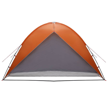 Camping Tent with Rainfly Water-resistant Dome Grey and Orange
