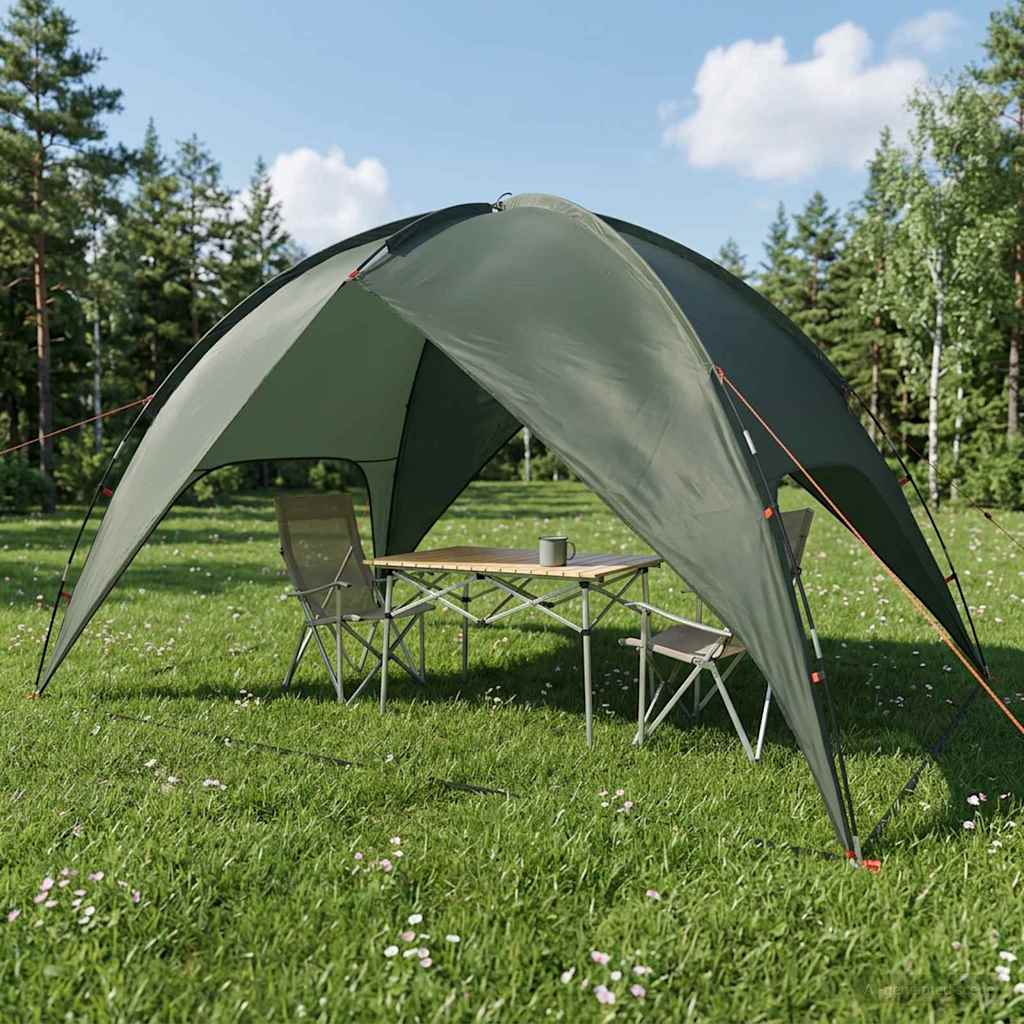 Camping Tent with Rainfly Water-resistant Dome Army Green