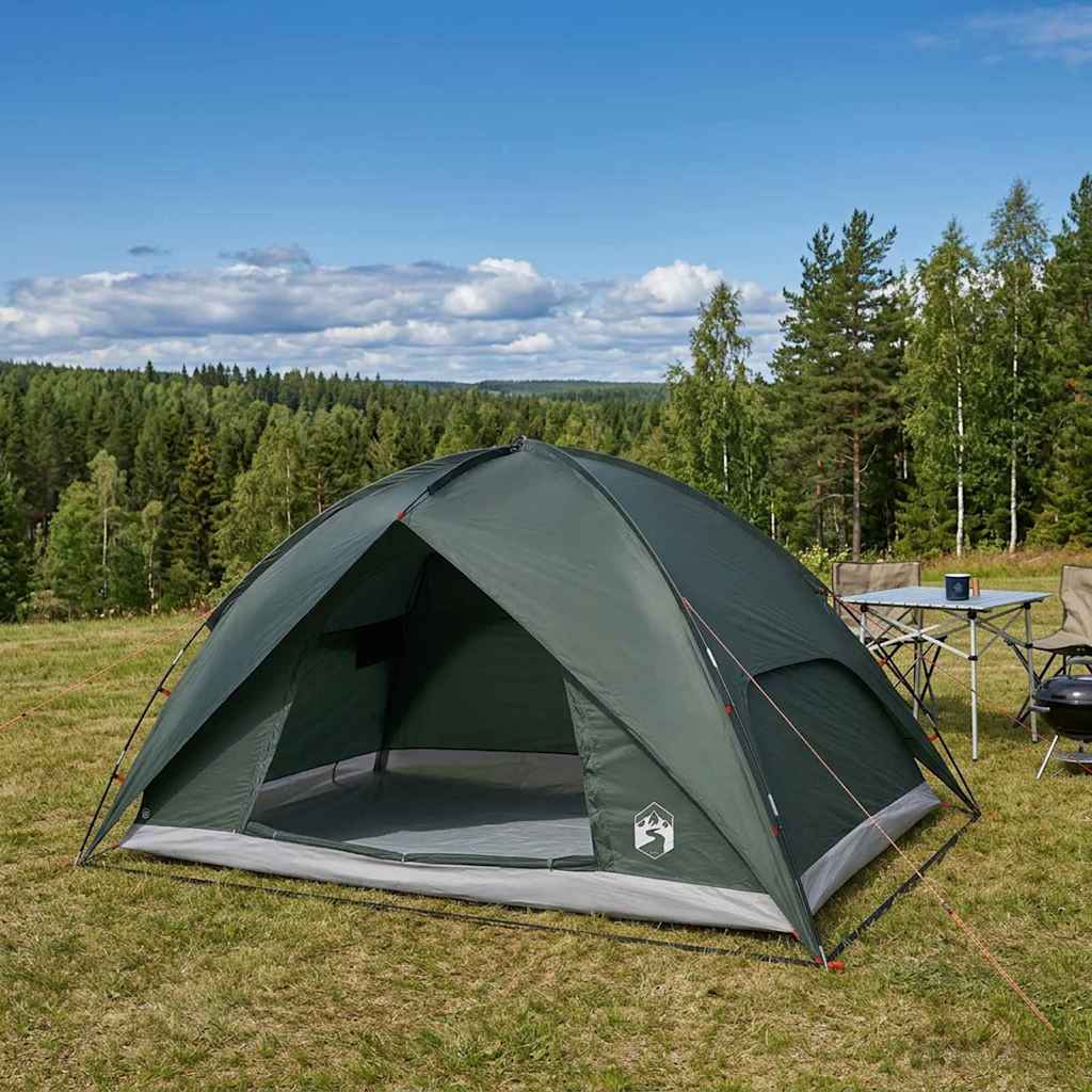 Camping Tent with Rainfly Water-resistant Dome Army Green