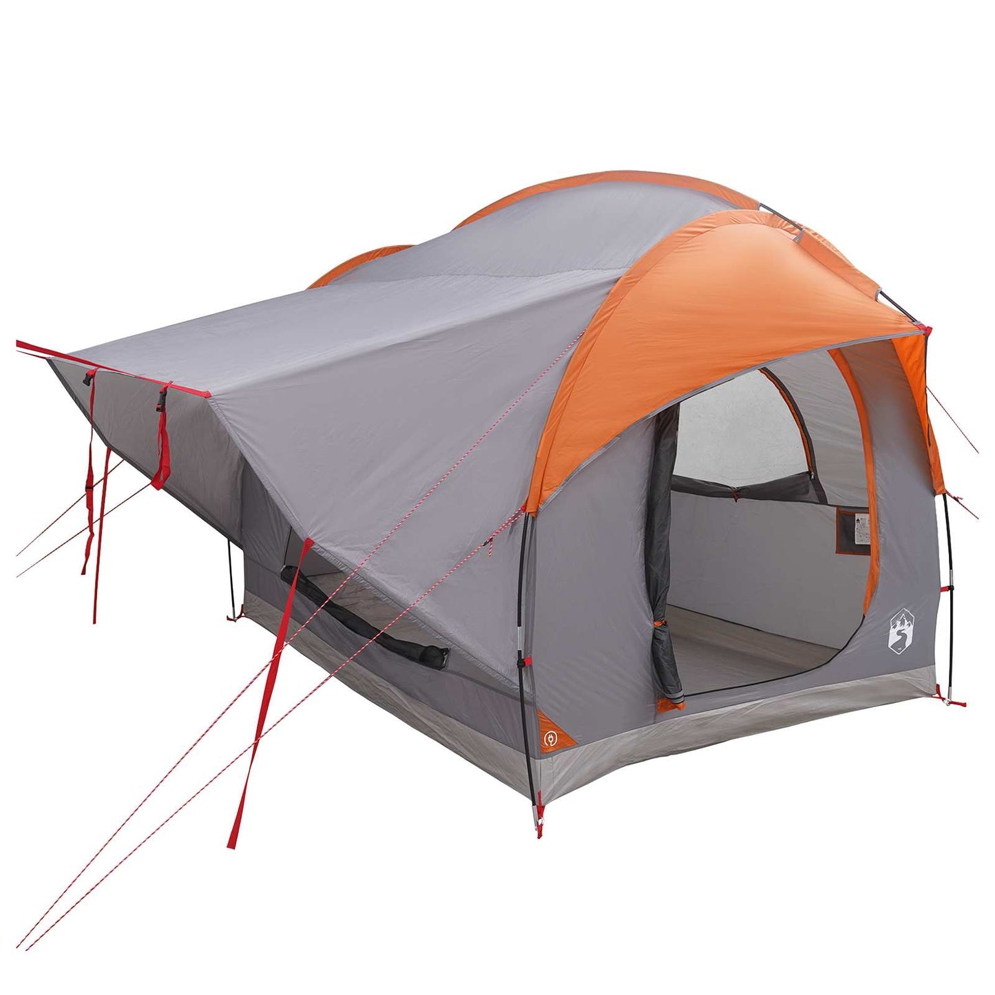 Car Tent Grey and Orange 239 x 210 x 210 cm Polyester and Steel