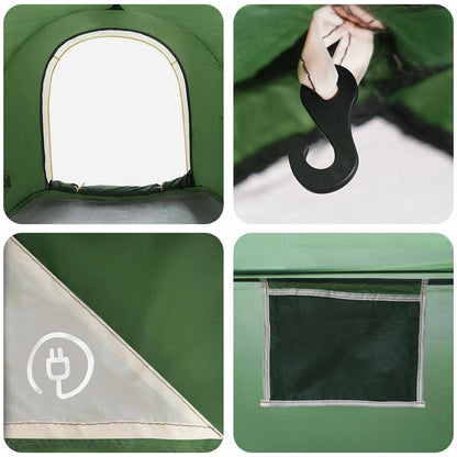 Car Tent with Roof Green 200 x 170 x 170 cm Polyester and Steel