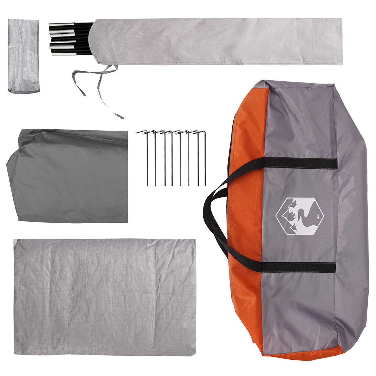 Tailgate Tent with Rainfly Water-resistant Grey and Orange