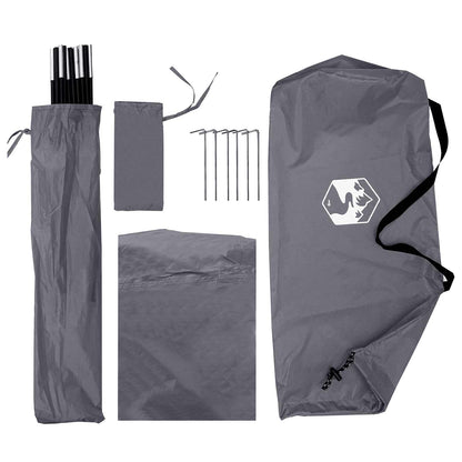 Car Tent 308 x 215 x 220 cm Grey and Orange Polyester and Steel