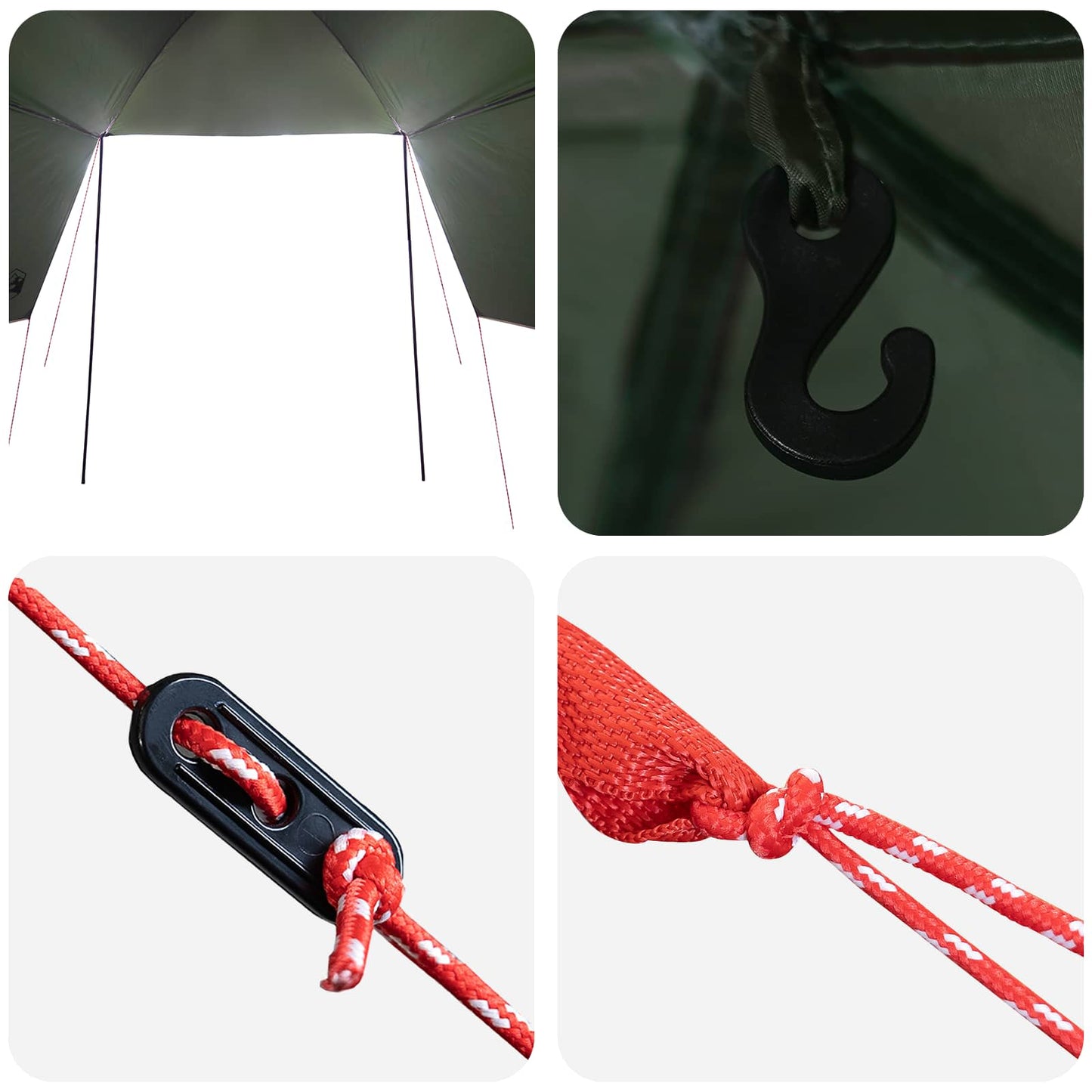Car Tent 308 x 215 x 220 cm Army Green Polyester and Steel