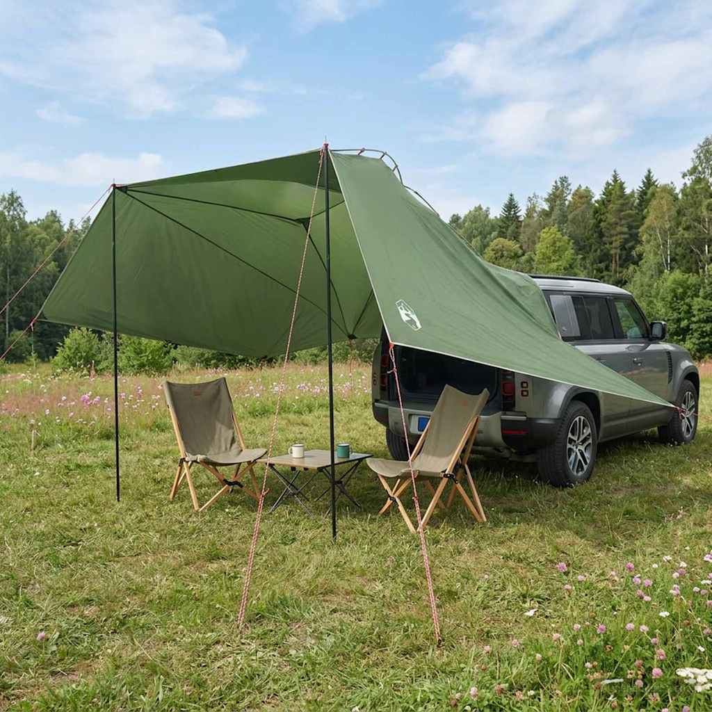 Car Tent 350 x 250 cm Green Polyester and Steel