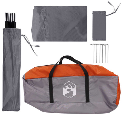 Car Tent 350 x 250 cm Grey and Orange Polyester and Steel