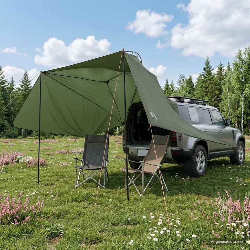 Car Tent 350 x 250 cm Army Green Polyester and Steel