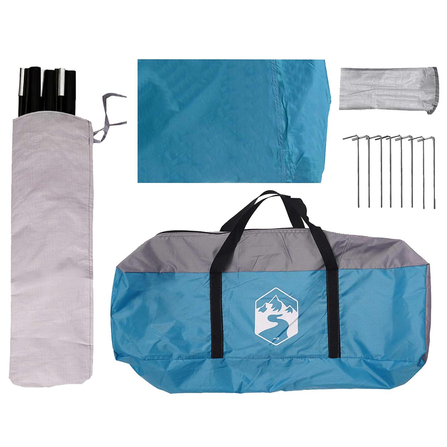 Vehicle Awning Blue 518 x 580 x 215 cm Polyester and Steel