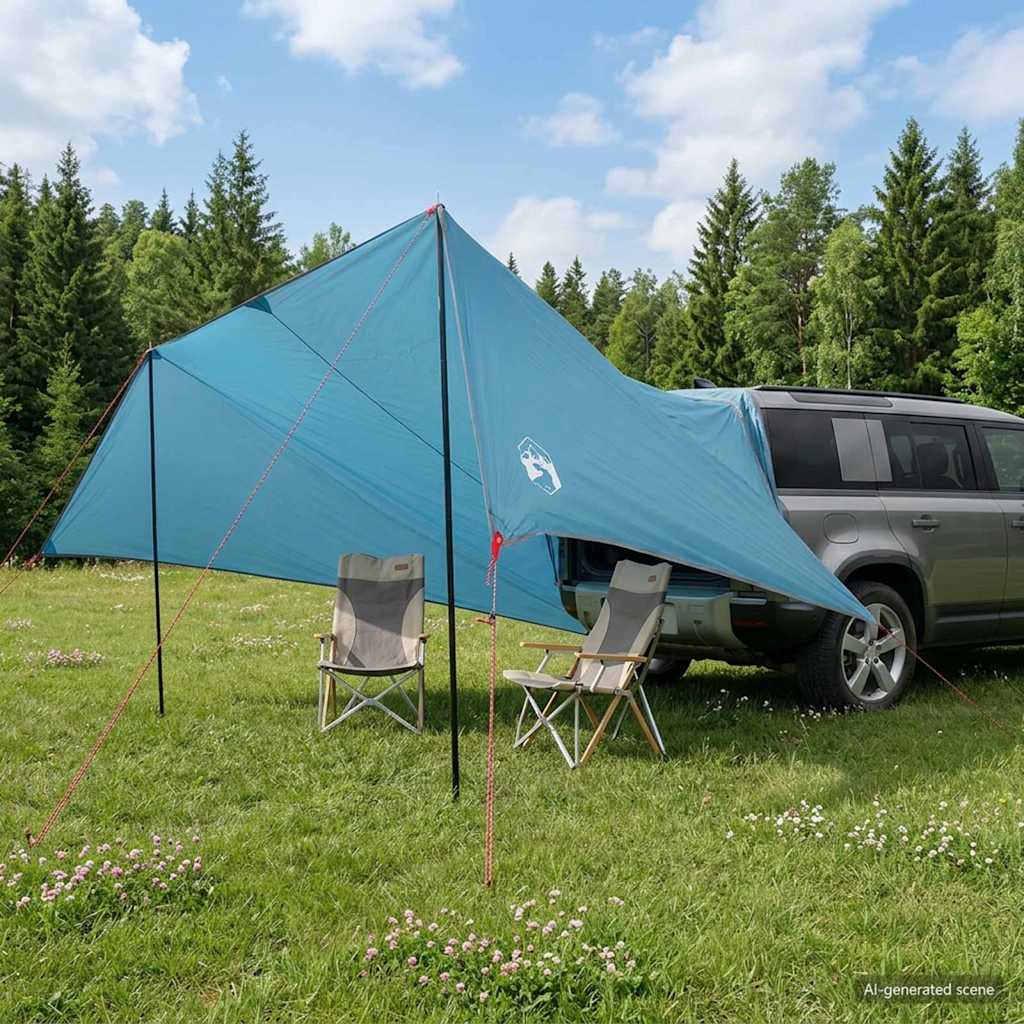 Vehicle Awning Blue 518 x 580 x 215 cm Polyester and Steel